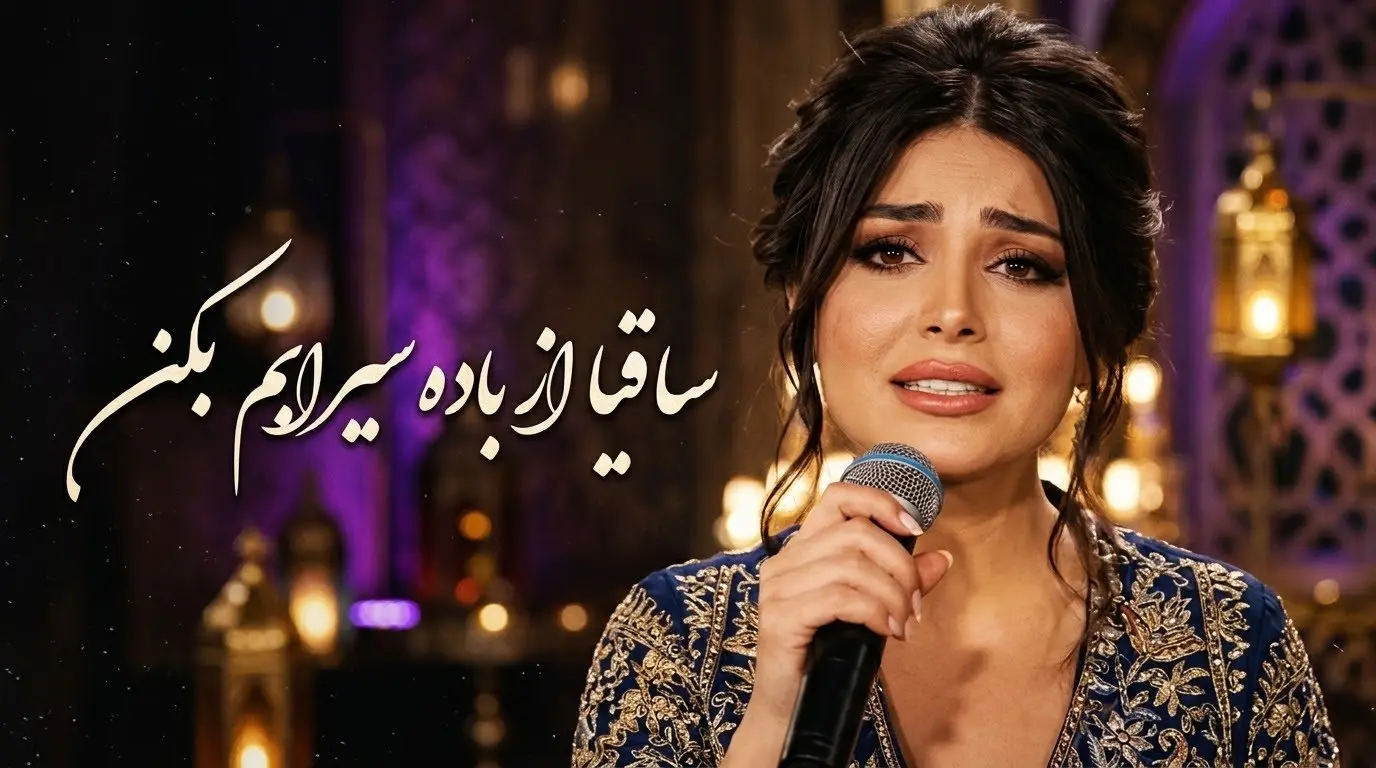 دانلود آهنگ ساقیا از باده سیرابم بکن صدای زن هوش مصنوعی